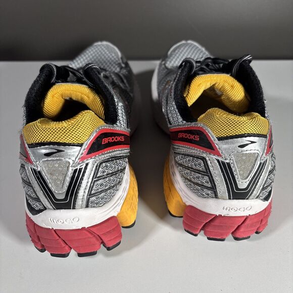 Brooks Ghost 6 Running Shoes (Men’s Size 11)  Gray, Red, Yellow Sneakers - Picture 4 of 7